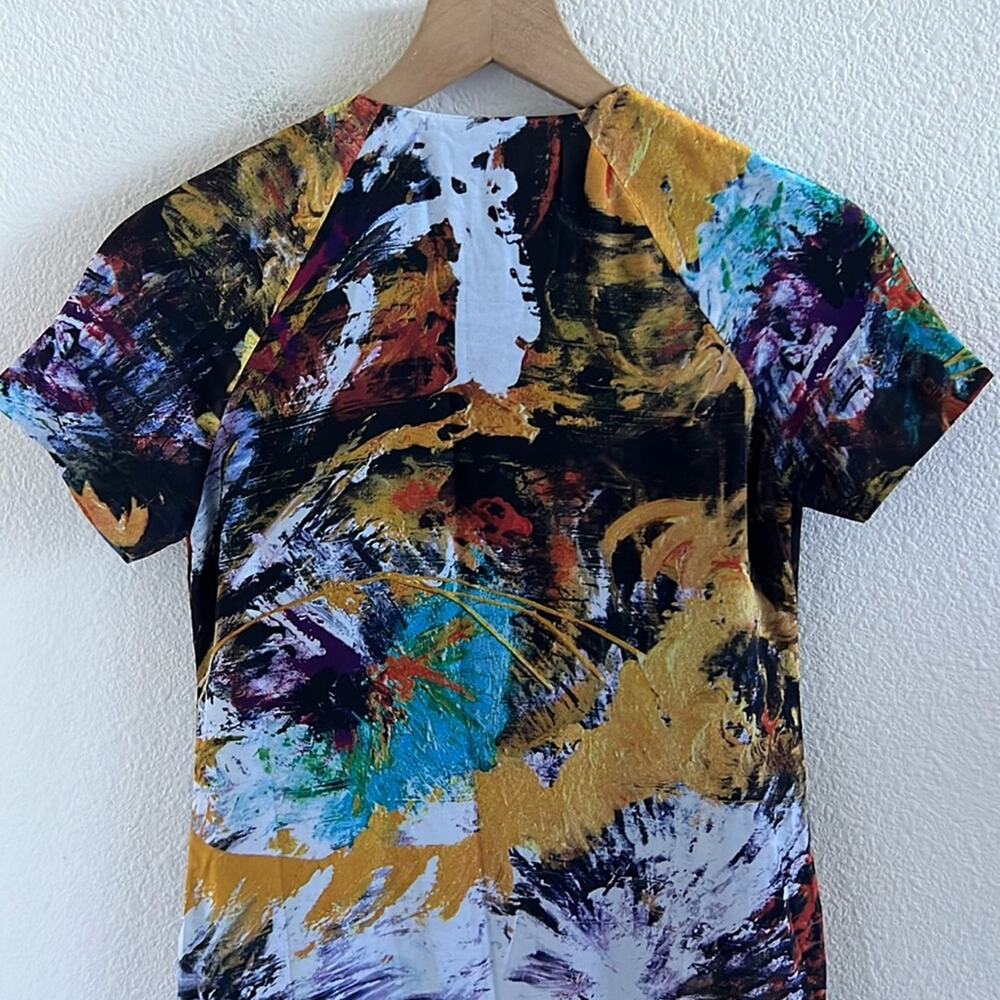 Milky Way Art By Adeline Yeo Art to Wear Dress Button Front Statement Small - Picture 7 of 8